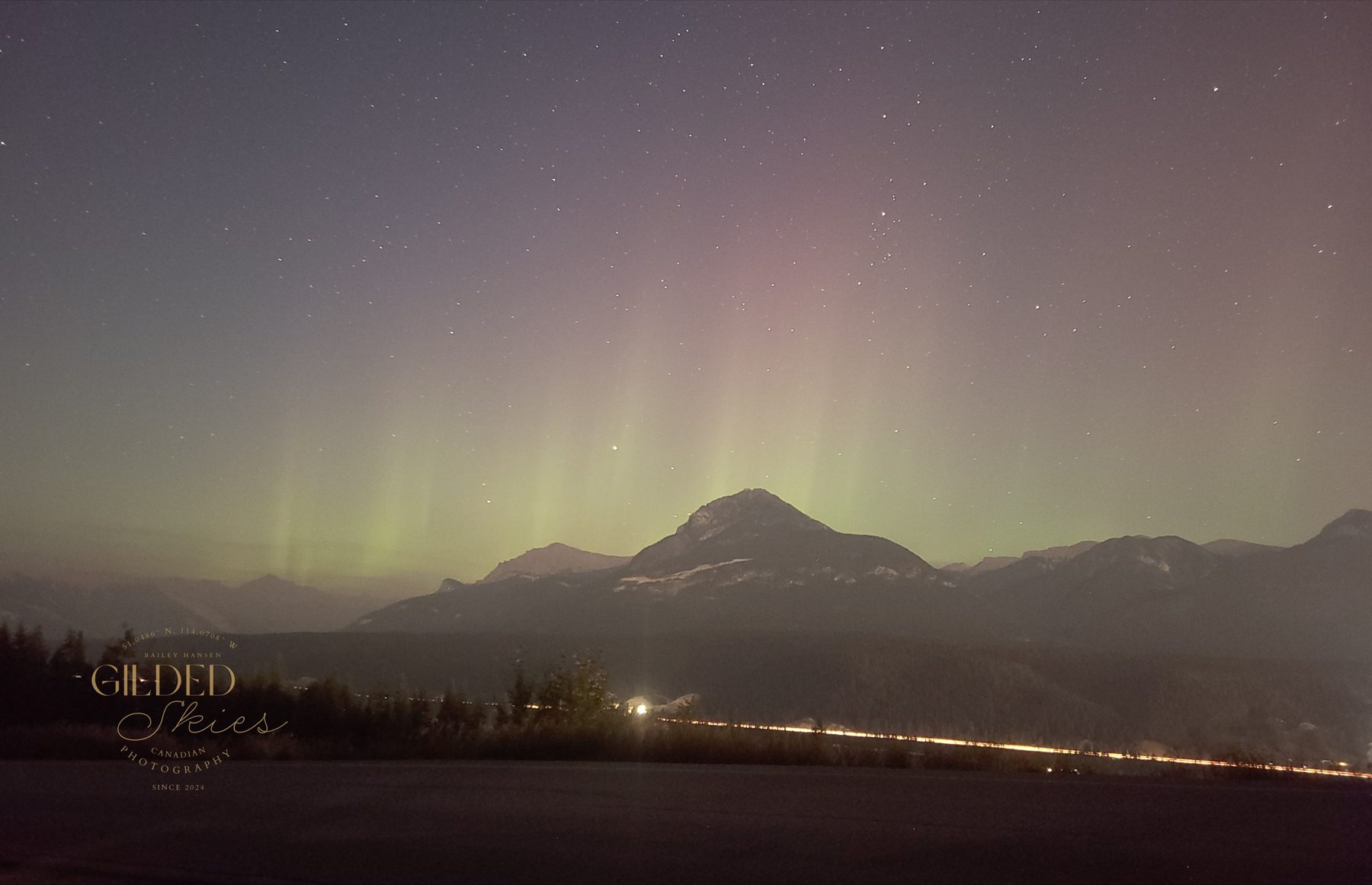 The Town Slept Through It — aurora photography print