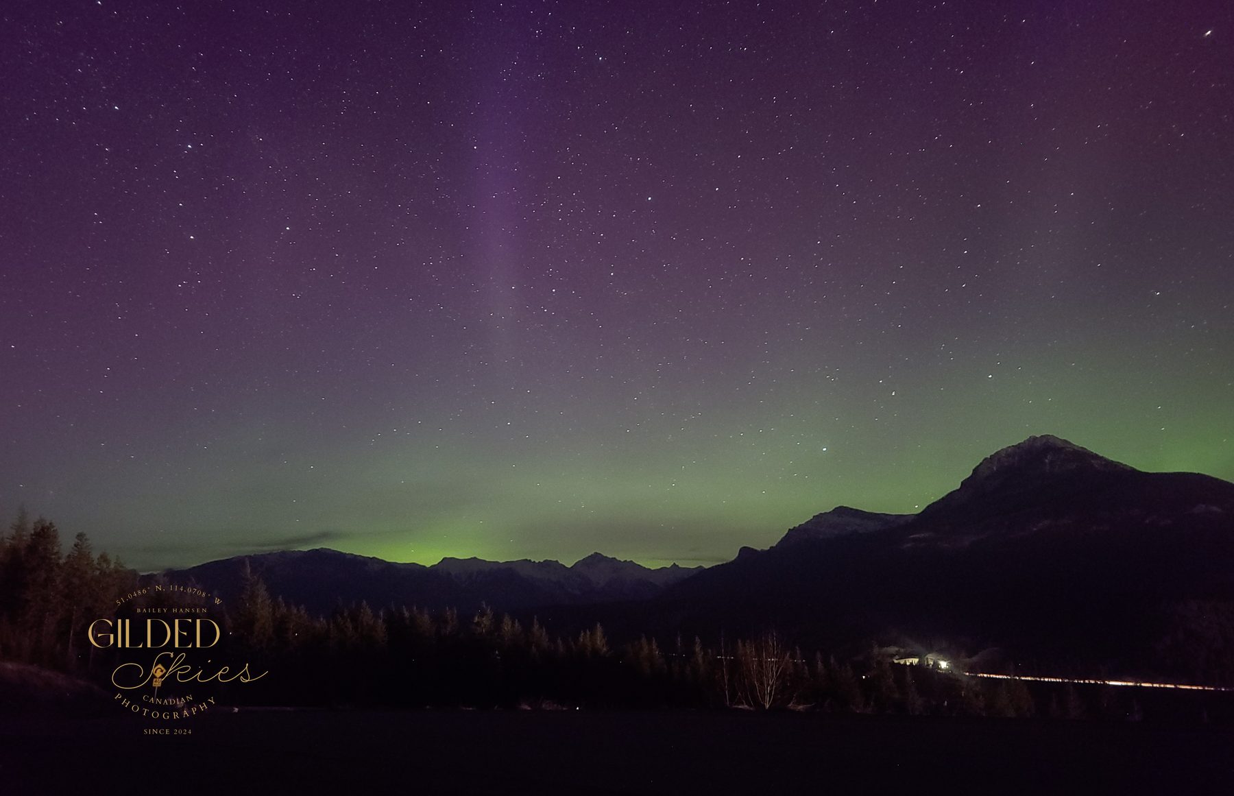 A Violet Kind of Quiet — aurora photography print