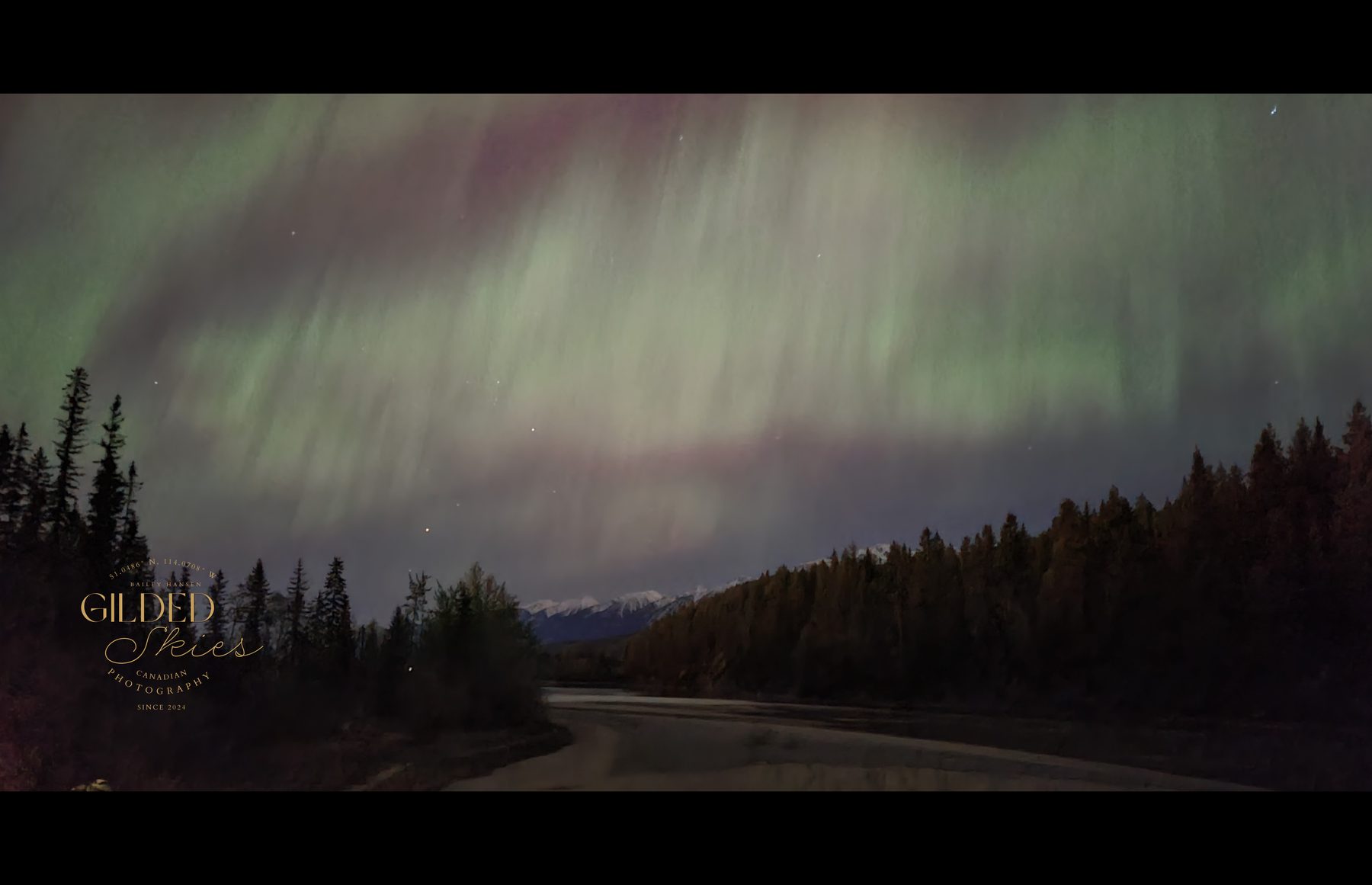Violet on the Water — aurora photography print